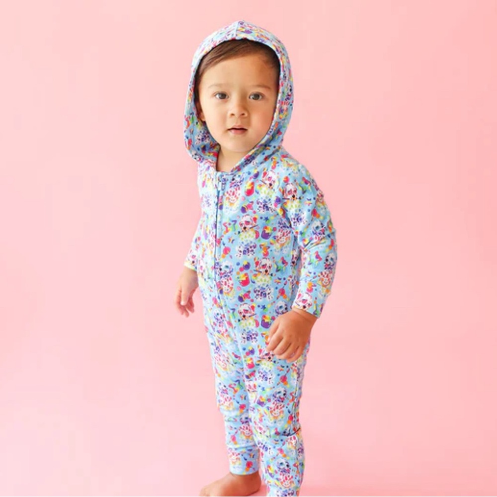 Posh Peanut x Lisa Frank Spotty & Dotty Terry Hooded Romper
